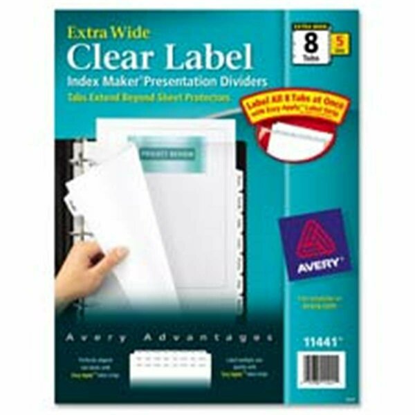 Workstationpro Index Maker Extra-Wide Tab Dividers- 8-Tab- 5-ST- White TH3734782